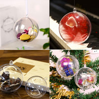 7 x Brand New PNOOFR 20 Pieces Balls for Filling, Filled Transparent Hollow Ball Removable Hanging Decoration Christmas Wedding Gift Party Decoration Transparent Hanging Ball DIY 6CM  - RRP €101.92