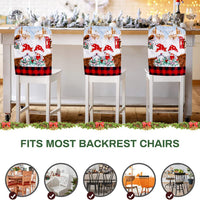 3 x Brand New Youery 4PCS Christmas Chair Cover, Christmas Decoration, Washable Christmas Chair Back, Universal Chair Protector with Santa Claus Pattern for Dining Room, Kitchen, Hotel, Party - RRP €57.6