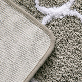 1 x RAW Customer Returns MIULEE Bath Mat Non-Slip Bath Mat Washable Bath Mat Bathroom Mat Soft Microfiber Shower Mat Doormat Decorative Carpet Morocco Bathroom Rug Bathroom Living Room 50 x 80 cm Light Gray - RRP €22.18