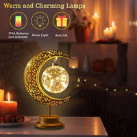 6 x RAW Customer Returns IWTBNOA LED Ramadan Lights Moon Lamp, LED Moon Star Table Lamp, Ramadan Fairy Lights, Iron Ramadan Crescent Lamp, Ramadan Decoration Lamp, Eid Lights, Muslim Islam Table Decoration Battery Operated - RRP €137.94