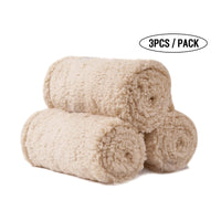 1 x RAW Customer Returns 1 Pack 3 Blankets Super Soft Premium Fluffy Dog Blanket Cat Blanket for Pet Dogs Cats Puppy Beige L 76 104 cm  - RRP €36.99