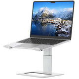 1 x RAW Customer Returns SOUNDANCE Adjustable Laptop Stand for Desk, Computer Stand, Ergonomic Laptop Holder Compatible with 10 to 17.3 inch Notebook Silver  - RRP €29.99