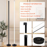 1 x RAW Customer Returns LED floor lamp living room, corner lamp RGB dimmable, LED corner lamp, dimmable LED floor lamp, corner lights, smart LED floor lamp with remote control, 16 million colors, app control music sync timer for home - RRP €53.54