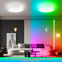 1 x RAW Customer Returns TOPBOS 30W LED ceiling light dimmable with Bluetooth speaker, remote control and APP control, LED ceiling lamp with RGB color change, adjustable for bedroom, living room, children s room - RRP €31.39