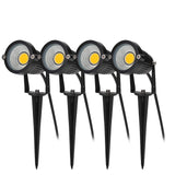 1 x RAW Customer Returns BLOOMWIN garden spotlight with ground spike warm white set of 4, garden lighting garden light 5w 220V COB Landscape LED IP65 waterproof LED garden lamp spot spotlight outside outdoor lighting - RRP €37.99