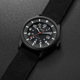 1 x RAW Customer Returns Infantry Military Watch Men Wristwatch Black Men s Watch Outdoor Sport Men Date Luminous Tactical Field Watches Men Pilot Watches Work Watch Waterproof Nylon Strap - RRP €35.28