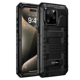 1 x RAW Customer Returns seacosmo iPhone 15 Pro Max Case Waterproof, Military Standard Protective Case with Built-in Screen Protector Shockproof Metal Cell Phone Case for iPhone 15 Pro Max, Black - RRP €27.99