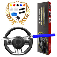 1 x RAW Customer Returns Tevlaphee Car Steering Lock Anti-theft Locking Devices Universal Anti-theft Immobilizer Steering Wheel Lock with 3 Keys Steering Lock Blue  - RRP €39.99