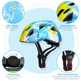 1 x RAW Customer Returns Children s Helmet Bicycle Helmet Children s Skater Helmet Adjustable for 3-13 Years Boy CE Certification for Bicycle Skateboard Scooter BMX Boy Girl Blue  - RRP €16.73