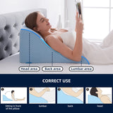 2 x RAW Customer Returns NOFFA reading pillow for bed and sofa - memory foam wedge pillow - ergonomic backrest pillow - perfect for back support while relaxing, playing games, reading or watching TV - RRP €165.98