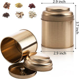 1 x RAW Customer Returns Lawei 6pcs Tea Tins with Airtight Double Lids, Mini Tea Storage Container, Round Tin Can Box for Storing Tea, Coffee, Sugar, Loose Leaf, DIY Candles, 50g - RRP €17.8