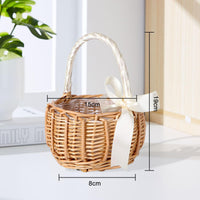 2 x RAW Customer Returns Sctmda Braided Flower Basket Scatter Basket Rattan Basket Wicker Rattan Basket Wedding Scatter Basket Flower Girl Basket Fruit Basket Wicker Basket Braided Basket Flower Basket for Wedding Garden Decoration 1 Piece - RRP €39.16