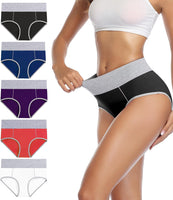 1 x RAW Customer Returns wirarpa Underpants Ladies Cotton Underwear Women Waist Briefs High Waist Briefs 5 Pack Size L - RRP €27.5