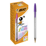 1 x RAW Customer Returns BIC Cristal Fun Ballpoint Pens Broad Tip 1.6 mm - Assorted Colors, Box of 20 - RRP €9.89