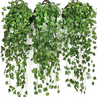 17 x Brand New Pack of 3 different artificial hanging vines artificial plants hanging plastic plants hanging plants artificial plants with leaves of different shapes for indoor and outdoor decoration - RRP €237.83