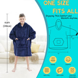 3 x Brand New Blanket Hoodie Sweatshirt, Wearable Blanket, Oversized Sherpa with Sleeves and Giant Pocket, Cozy Hoodie Warm for Adults Kids - RRP €104.97