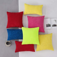 1 x RAW Customer Returns MIULEE Cushion Cover Pillowcases Soft Decorative Square Corduroy Grain Polyester for Home Sofa Chair Bed Living Room Bedroom 40x40cm Two Pieces Green - RRP €19.99