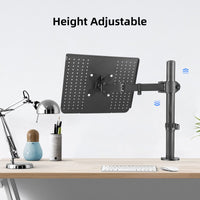 1 x RAW Customer Returns Suptek monitor mount with laptop arm, monitor mount 1 monitor for 13 to 27 inch LCD LED screen up to 15.6 inch notebook, height adjustable notebook monitor arm desk mount MD6421TP003 - RRP €49.99