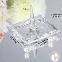 1 x Brand New H D Square Crystal Glass Ring Holder for Jewelry - RRP €20.4