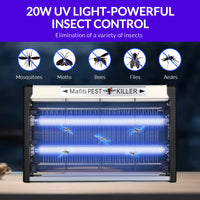 1 x RAW Customer Returns mafiti Electric Insect Killer, Mosquito Killer Fly Trap-Electric Indoor Mosquito Zapper 20W with UV Light, Electric Mosquito Trap for Kitchen, House, Yard Black  - RRP €24.99