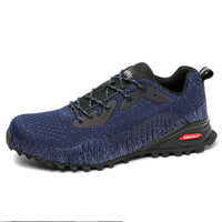 1 x RAW Customer Returns Kricely Trail Running Shoes Men Lightweight Breathable Hiking Boots Non-Slip Running Shoes Outdoor Fitness Road Running Shoes Blue 44  - RRP €51.99