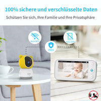 1 x RAW Customer Returns KAWA Babyphone S7 Extra Camera, Monitor Not Included, Automatic Night Vision, 2-Way Audio, 350 Translation and 67 Rotation, 110 Wide Angle View, Lullaby Camera Only  - RRP €50.41