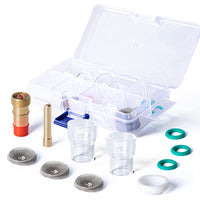 1 x RAW Customer Returns SPDYCESS 11 Pieces Tig Welding Torch Kit Consumables Set 12 Pyrex Glass Cup Gas Lens Collet Body O-Rings Consumables Accessories with Storage Box for Tig WP-17 18 26 - RRP €25.79