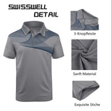 1 x RAW Customer Returns SwissWell Men s Polo Shirt Short Sleeve Golf Tennis T-shirts Breathable Outdoor Summer Slim Fit Sports Polo Shirts Men Casual Polo Shirt - RRP €25.7