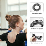 1 x Brand New Pumuky 10 Pieces Circular Combs, Plastic Circular Hair Comb, Full Circle Comb, Including 50 Hairpins, Fashion Accessories Stretchable Comb for Women Girls Black Coffee  - RRP €6.38