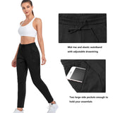 1 x RAW Customer Returns VUTRU Thermal Jogging Pants Women Warm Sweatpants Training Pants Sports Pants with Pockets Winter Yoga Pants Ankle Length Black LP - RRP €32.05