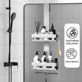 1 x RAW Customer Returns Cooeco hanging shower shelf, shower shelf made of stainless steel SUS304 without drilling, shower shelf with hooks for up to 35mm frameless glass door shower screen, shower basket for shampoo holder for shower - RRP €35.28