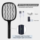 1 x RAW Customer Returns Night Cat Electric Mosquito Racket Electric Mosquito Net Electric Fly Catcher Insect Repellent Scoop Garden Fly Killer Zapper Swatter 3000V USB C Rechargeable - RRP €20.39