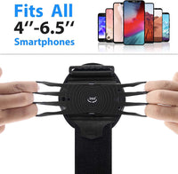 1 x RAW Customer Returns HLOMOM Sports armband, removable mobile phone, mobile phone holder, arm, jogging, 360 rotating universal for iPhone 15 14 13 Pro 13 12 Pro 11 Pro Max X 8 etc. All 4-6.5 smartphones - RRP €15.99