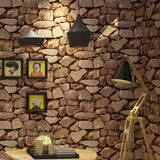 1 x RAW Customer Returns HUQI Stone Wallpaper 3D Stereo Stone Look Wallpaper PVC Retro Modern Wall Decoration Wallpaper Wall Wallpaper Decoration Study Room Living Room Restaurant Cafe 0.53M 9.5M,Brown - RRP €28.57