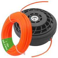 1 x RAW Customer Returns Zeqeey double line head M10 x 1.25mm left line head with 2.4mm x 15m line for lawn trimmer brush cutter brush cutter replacement line spool - RRP €16.68