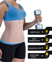 1 x RAW Customer Returns Bafully Body Shaper for women, with 3 rows of hooks and beige zipper. XL - RRP €24.99