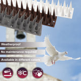 1 x RAW Customer Returns EXLECO 30Pcs Bird Repellent Pigeon Repellent 10 Meter Bird Repellent Spikes 3 Rows Plastic Animal Repellent Spikes for Cat, Sparrows, Martens, Fence, Windowsill, Roof White, 3.5 cm High - RRP €42.9