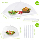 2 x RAW Customer Returns Osportfun fly cover, XL food cover, set of 6 foldable fly screen fly cover, perfect fly protection for food, fruit, BBQ, 1 large 100x60cm 5 standard - RRP €26.2