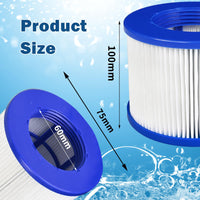 1 x RAW Customer Returns TTOKGZG filter cartridges for inflatable spa, filter for spa accessories Clever Spa Filter 75 100 mm height 75 mm, filter spa for Aquaparx 4 pieces  - RRP €23.99