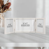 1 x RAW Customer Returns Afuly White Photo Frame 3 Photos 10x15cm and 13x18cm Multiple Frame Wooden Rustic Modern Family Gift - RRP €22.6