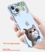 2 x Brand New LACAE Transparent Beautiful Mobile Phone Case for Honor Magic 5 Lite 5G Honor X9a, Soft Clear Colorful TPU Case, Stylish, Good-Looking Protective Case Has Pretty Cat Decorated - RRP €13.3