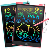 1 x RAW Customer Returns Painting board magic board, RaceGT gifts Christmas LCD writing board toy from 1 2 3 4 5 6 7 years 2 pack 12 inch magic painting board travel games children water coloring book gift girl boy magnetic game - RRP €18.99