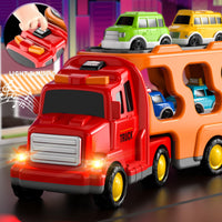 8 x Brand New Kids Cartoon Car Toy Truck for Toddlers Boys Girls 1 2 3 4 5 6 Years Old, Toddler Trucks Toys for Boys 1-3 3-5, Christmas Birthday Gift Car Sets with Light Sound - RRP €212.2