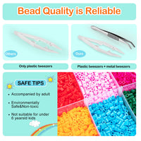 1 x RAW Customer Returns Sundaymot Iron-on Beads, 10600 Melt Beads with Case, 6 Pegboards for, User Guide, Jewelry Design, Decorations, Creative DIY Christmas Game Set for Kids - RRP €24.19