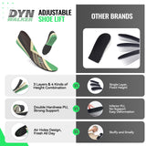 1 x RAW Customer Returns DynWalker Raised Insoles for Mid Heel Shoes Increase 3 Layers Height from 3-7.5 cm Invisible Insole Men Women Breathable Soft Adjustable Size L - RRP €18.24