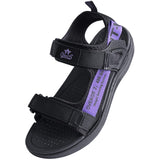 1 x Brand New ANBIWANGLUO Sandals Girls Sports Sandals Child Girls Sandals 2-Strap Children Shoes Summer for Pool Swimming Pool Beach 39 EU, Black Purple - RRP €24.19