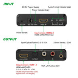 1 x RAW Customer Returns UNSTINCER HDMI eARC ARC Audio Extractor, 192KHZ Da Converter Digital to Analogue HDMI to HDMI SPDIF Optical Toslink RCA L R 3.5mm Jack Converter, Supports up to HD5.1 HD7.1 Channels, Adapter for TV - RRP €32.26