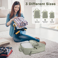 1 x RAW Customer Returns Carttiya Suitcase Organizer Compression Set, Packing Cube Set Compression of your Travel Luggage, Compression Packing Cube, Compressible Packing Cubes for Organizing Packing Bags Set Light Gray, 3 Pieces  - RRP €20.99