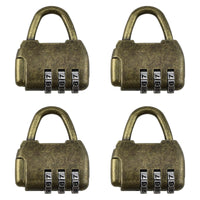 1 x Brand New INCREWAY Combination Lock, 4 Pack Retro Password Padlocks Zinc Alloy Digital Number Code Lock Handbag Shape Padlock - RRP €24.0