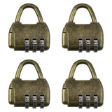 1 x Brand New INCREWAY Combination Lock, 4 Pack Retro Password Padlocks Zinc Alloy Digital Number Code Lock Handbag Shape Padlock - RRP €24.0